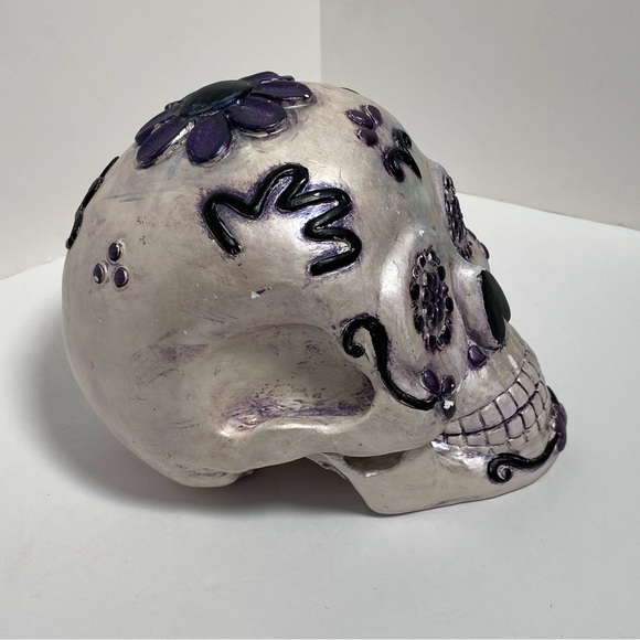 Sugar skull day of the dead decor skeleton head oddity oddities Halloween decor - Picture 5 of 9